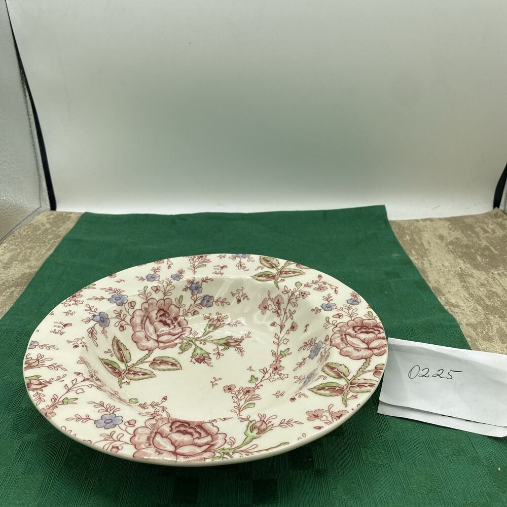 Johnson Brothers Rose Chintz Pink 8.5” Round Cereal/Soup Bowls MADE IN ENGLAND